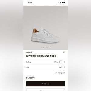 BEVERLY HILLS SNEAKER, LOUIS VUITTON